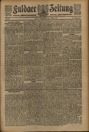 Zweite Ausgabe vom Donnerstag, den 06. Mai 1909.