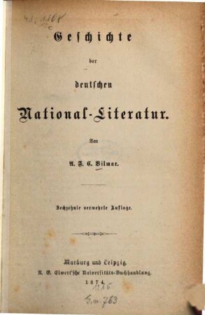 Geschichte der deutschen National-Literatur