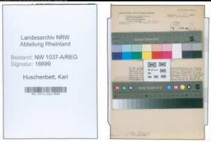 Entnazifizierung Karl Huschenbett , geb. 02.04.1913 ()