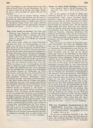 152 [Rezension] Thomas de Aquino, Summa Theologica ; 3.Gott der Dreieinige
