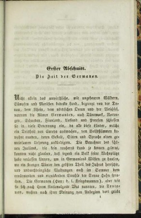 Erster Abschnitt. Die Zeit der Germanen