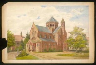 Übung Mittelalterliche Baukunst: Romanische Kirche. Perspektivische Ansicht