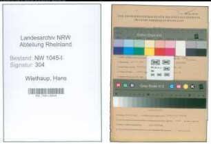 Entnazifizierung Hans Wiethaup , geb. 22.05.1916 (Feuerwerker)