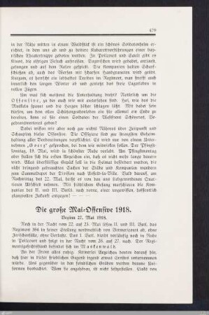 Die große Mai-Offensive 1918