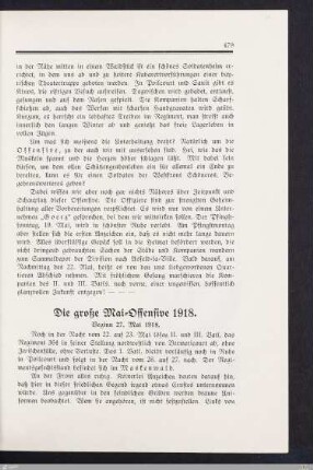Die große Mai-Offensive 1918