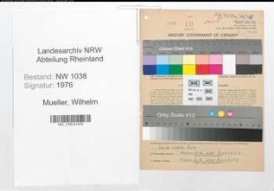 Entnazifizierung Wilhelm Mueller , geb. 02.04.1905 (Angestellter)
