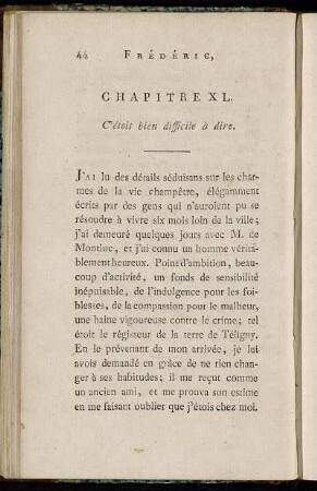 Chapitre XL. C´étoit bien difficile à dire.