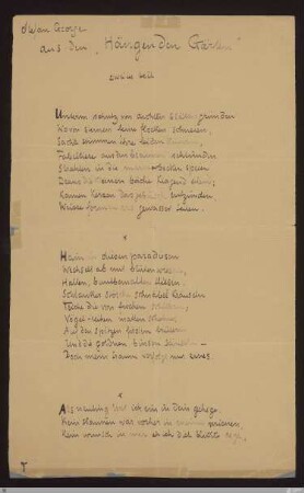 Unterm schutz von dichten blättergründen : [SW III: H16]; [SW III, S. 83/143]