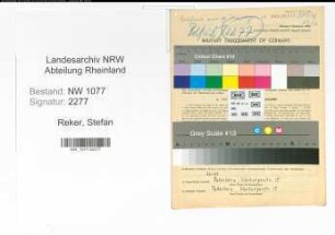 Entnazifizierung Stefan Reker , geb. 23.05.1892 (Polizist)