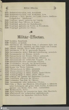 Militär-Effecten
