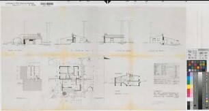 Neulisternohl (Attendorn) Einfamilienhaus Grundrisse, Ansichten, Schnitt 1959 1 : 100 55,5 x 109 Pause Westfälisch-Lippische Heimstätte Wohnungsgesellschaft Münsterland