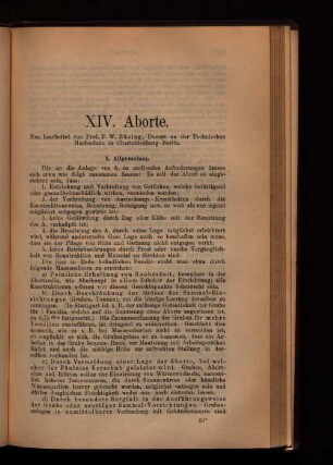 XIV. Aborte.