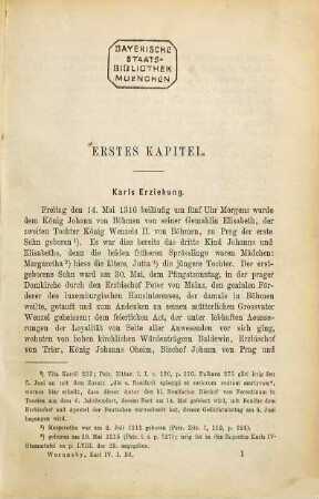 Geschichte Kaiser Karls IV. und seiner Zeit, 1. 1316 - 1346