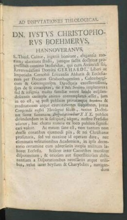 DN. Iustus Christophorus Boehmerus