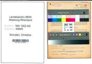 Entnazifizierung Christine Schulten, geb. 10.01.1907 (Stenotyp.)