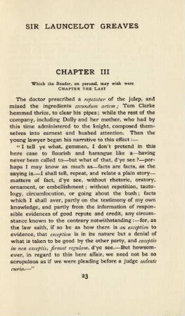 Chapter III. Which the reader, on perusal, may wish were chapter the last