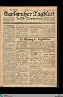 Karlsruher Tagblatt, Morgenausgabe