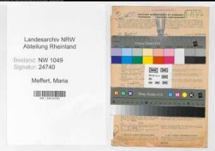Entnazifizierung Maria Meffert , geb. 11.12.1894 (Lehrerin)