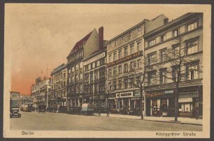 Ansichtskarte "Königgrätzer Straße", koloriert