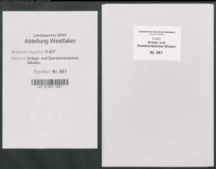 Amt Petershagen - Vogtei Börde - Bauerschaft Hille: Unterlagen der Revisionskommission - Band 4