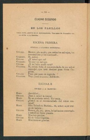 Cuadro segundo. - En los pasillos.