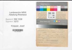 Entnazifizierung Josef Knepper , geb. 23.10.1909 (Referent)
