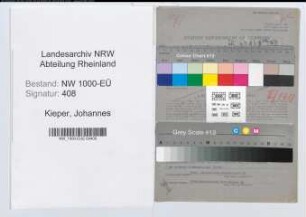 Entnazifizierung Johannes Kieper, geb. 07.02.1893 (Justizangest.)