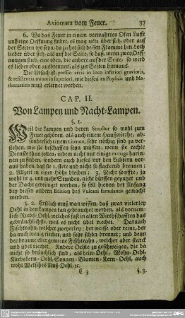 Cap. II. Von Lampen und Nacht-Lampen