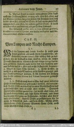 Cap. II. Von Lampen und Nacht-Lampen
