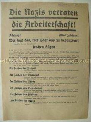 Wahlflugblatt der NSDAP zur Preußischen Landtagswahl 1932