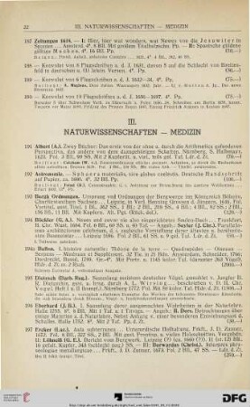 III. Naturwissenschaften – Medizin (Nr. 191-224)
