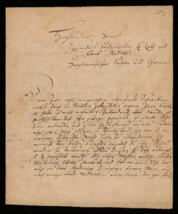 Brief von Friedrich Hoffmann an Johann Dolaeus