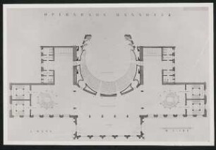 Opernhaus, Hannover Wettbewerb: Grundriss 1. Rang 1:100
