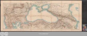 Karte des russisch-türkischen Kriegsschauplatzes in Europa und Asien