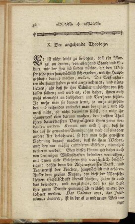 X. Der angehende Theologe.