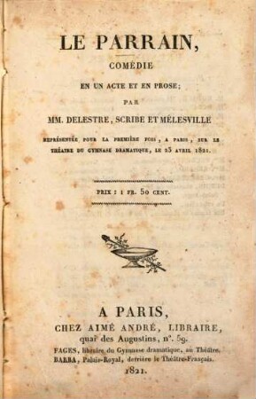 Le parrain : comédie en un acte et en prose