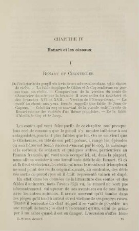 273-323, Chapitre IV, Renart et les Oiseaux