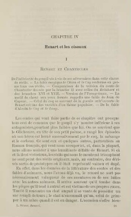 273-323, Chapitre IV, Renart et les Oiseaux
