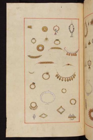 Illustration: Abbildung verschiedener Ringe und Ketten