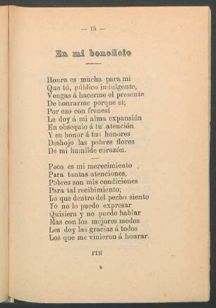 En mi beneficio