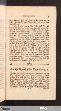 Entschuldigung gegen Schmähungen