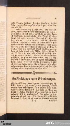 Entschuldigung gegen Schmähungen