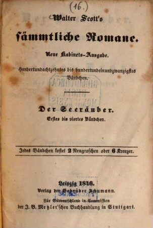 Der Seeräuber : Ein Roman ..., 1/4