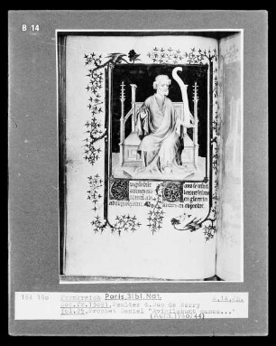 Psautier du Duc de Berry à l'usage de Bourges — Der Prophet Daniel, Folio fol. 25