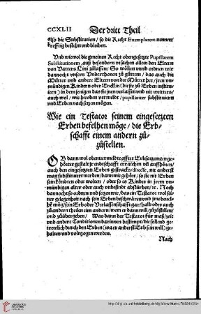 Wie ein Testator seinem eingesetzten Erben befelhen möge / die Erbschafft einem andern zuzustellen