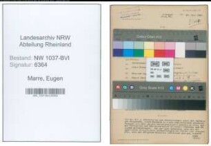 Entnazifizierung Eugen Marre , geb. 06.01.1893 (Gastwirt)