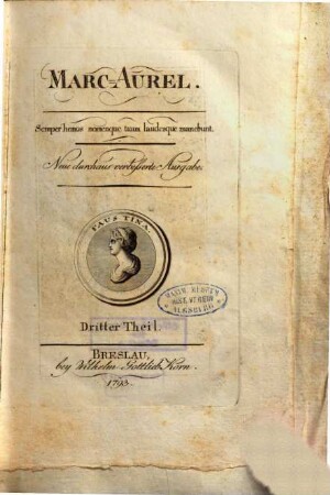 Marc-Aurel, 3. (1793). - 504 S. : Ill.