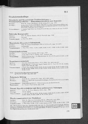 II.4 Graduiertenkollegs