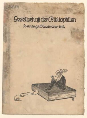 Menükarte : Gesellschaft der Bibliophilen