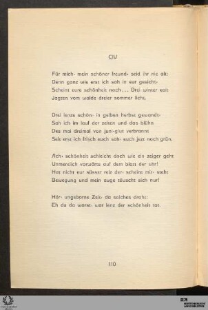 CIV: Für mich · mein schöner freund · seid ihr nie alt: